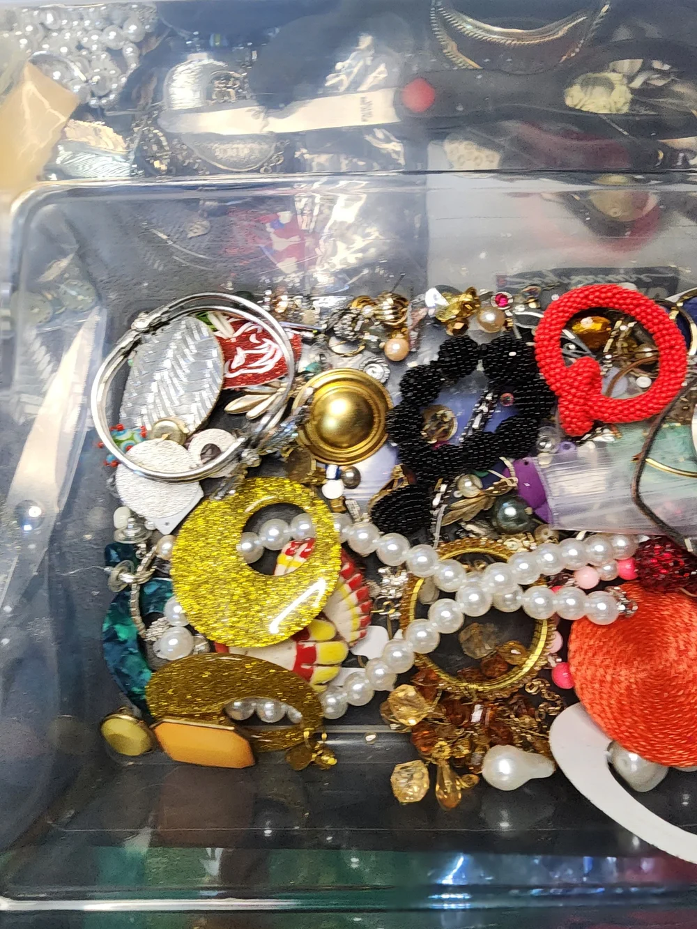 1lb Mixed Fashion Jewlery Lot For Crafting May Or May Not Have Matches